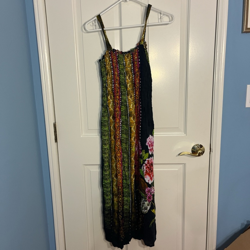 Black floral summer dress